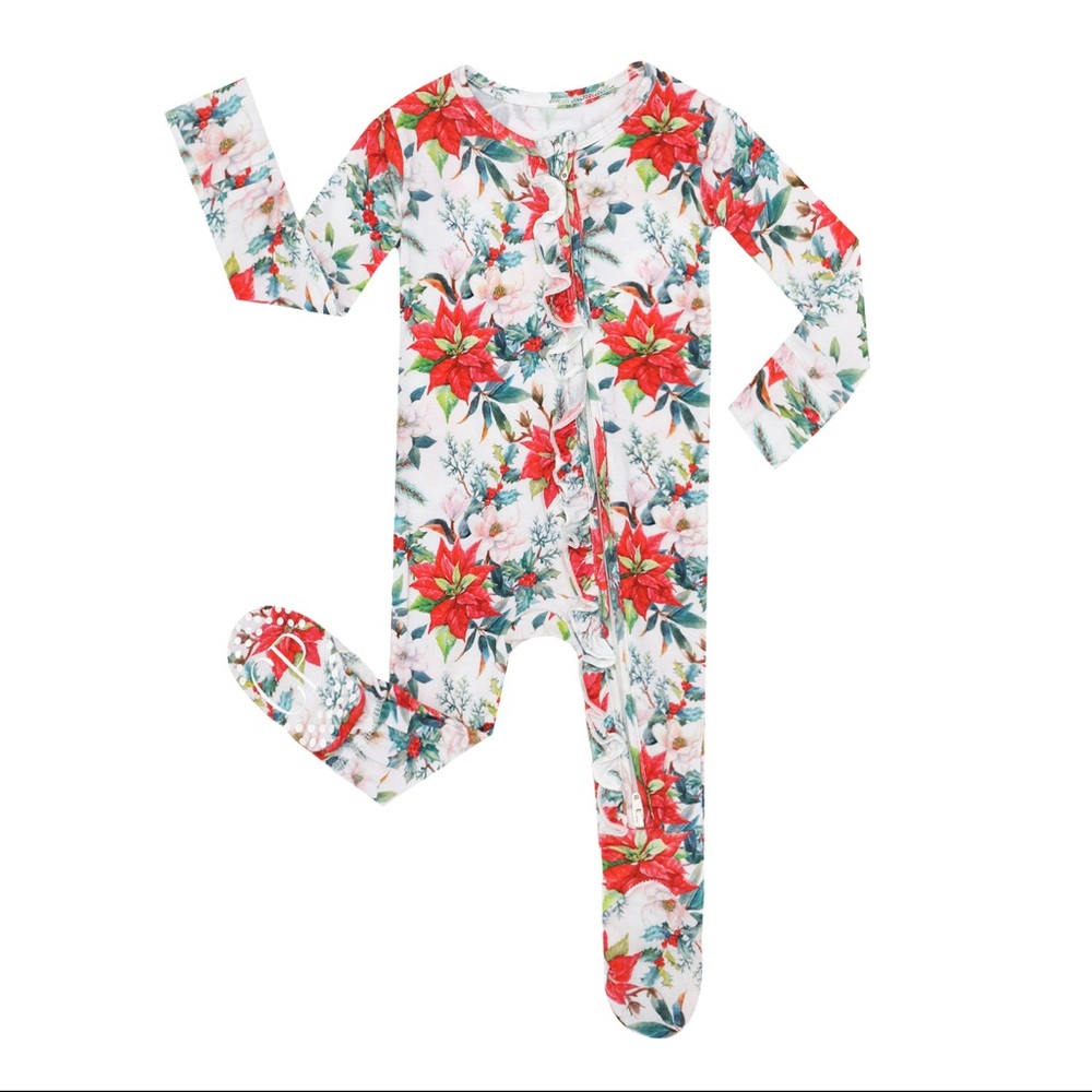 Christmas floral bamboo one piece